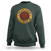 Funny RPG Gamer I Am Not Older I Leveled Up Sweatshirt Vintage D20 Tabletop - Wonder Print Shop