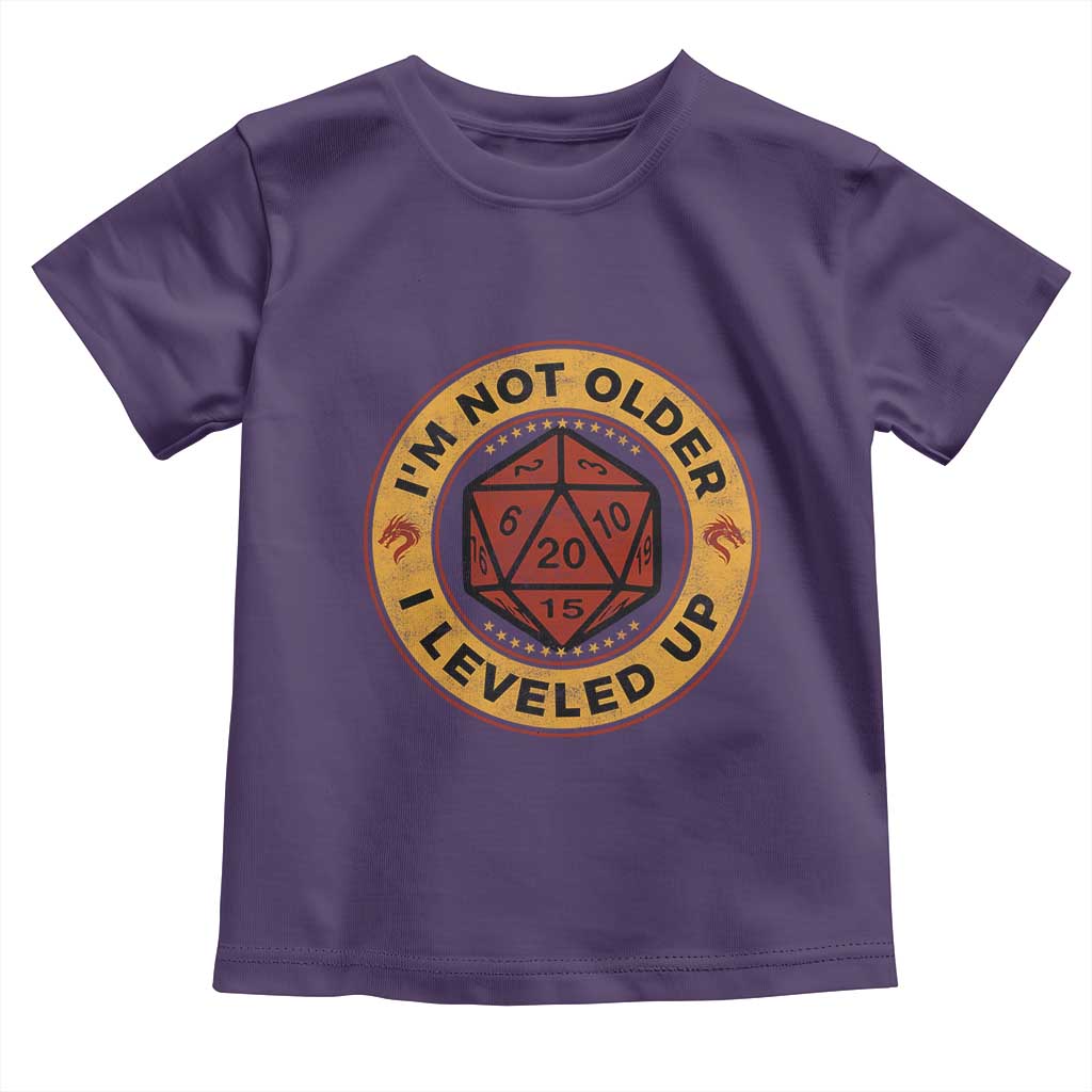 Funny RPG Gamer I Am Not Older I Leveled Up Toddler T Shirt Vintage D20 Tabletop - Wonder Print Shop