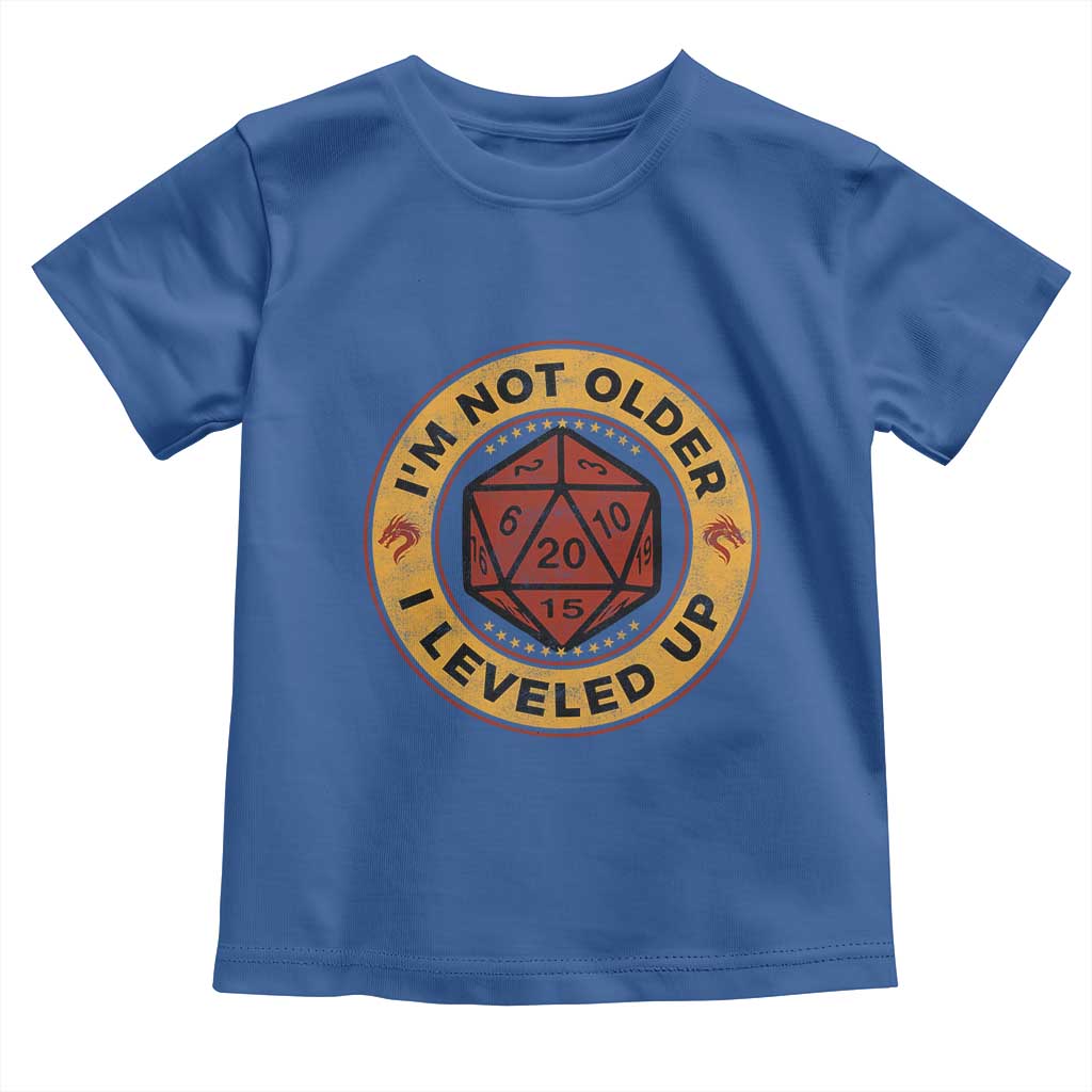 Funny RPG Gamer I Am Not Older I Leveled Up Toddler T Shirt Vintage D20 Tabletop - Wonder Print Shop