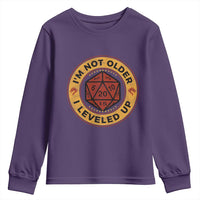 Funny RPG Gamer I Am Not Older I Leveled Up Youth Sweatshirt Vintage D20 Tabletop - Wonder Print Shop