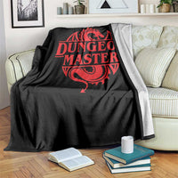 Funny Dungeon Master Throw Blanket RPG Gamer D20 Tabletop Red Dragon - Wonder Print Shop