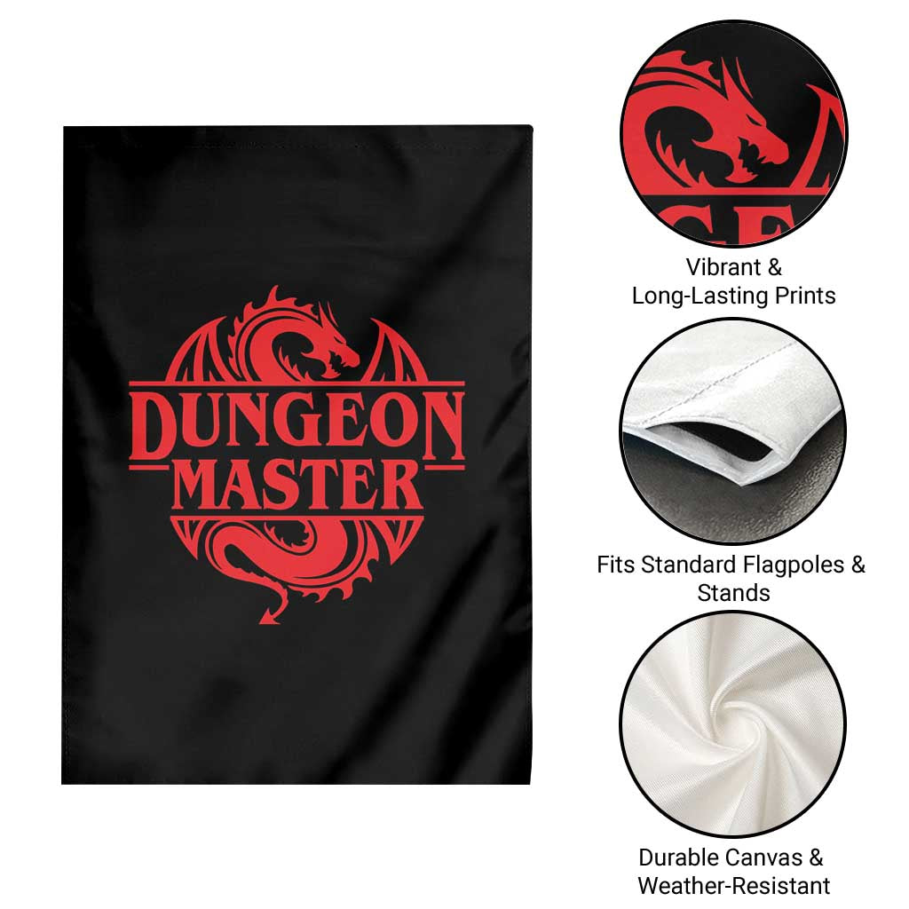 Funny Dungeon Master Garden Flag RPG Gamer D20 Tabletop Red Dragon - Wonder Print Shop