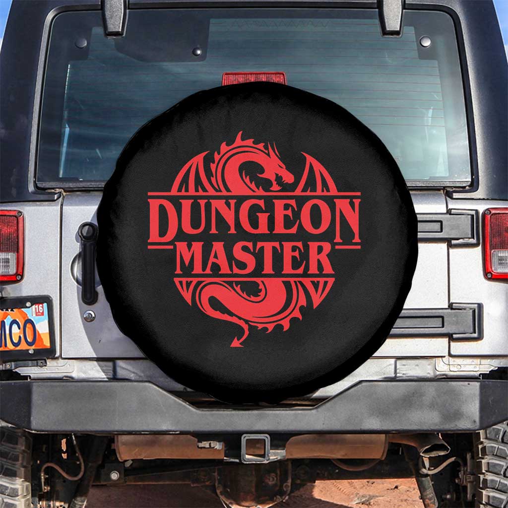 Funny Dungeon Master Spare Tire Cover RPG Gamer D20 Tabletop Red Dragon - Wonder Print Shop