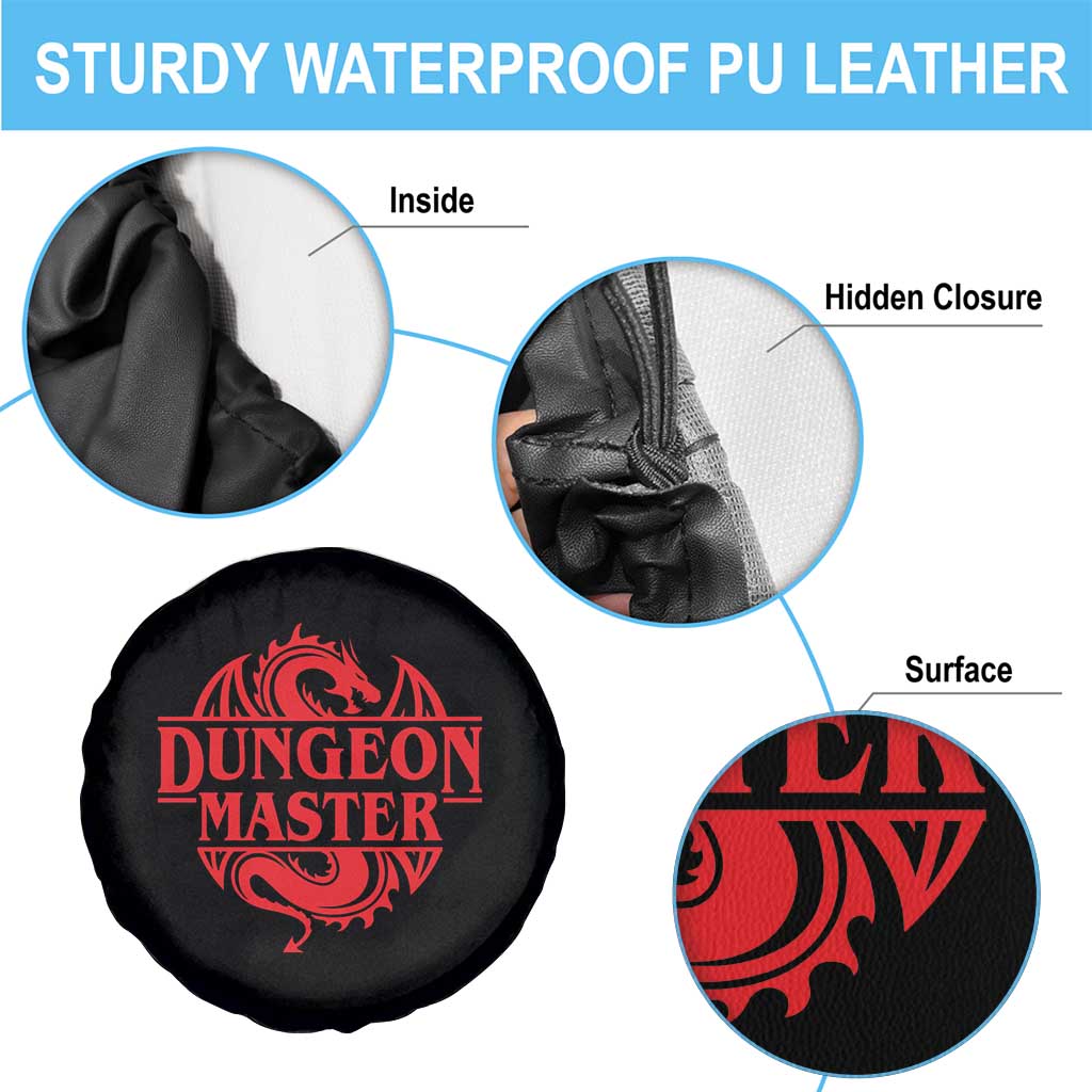 Funny Dungeon Master Spare Tire Cover RPG Gamer D20 Tabletop Red Dragon - Wonder Print Shop