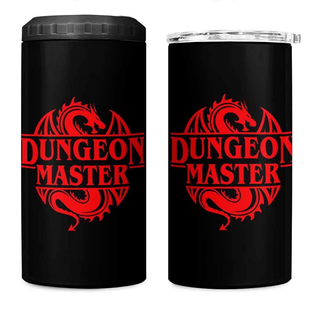 Funny Dungeon Master 4 in 1 Can Cooler Tumbler RPG Gamer D20 Tabletop Red Dragon - Wonder Print Shop