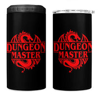 Funny Dungeon Master 4 in 1 Can Cooler Tumbler RPG Gamer D20 Tabletop Red Dragon - Wonder Print Shop