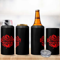 Funny Dungeon Master 4 in 1 Can Cooler Tumbler RPG Gamer D20 Tabletop Red Dragon - Wonder Print Shop