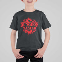 Funny Dungeon Master T Shirt For Kid RPG Gamer D20 Tabletop Red Dragon - Wonder Print Shop