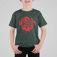 Funny Dungeon Master T Shirt For Kid RPG Gamer D20 Tabletop Red Dragon - Wonder Print Shop