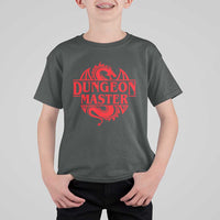 Funny Dungeon Master T Shirt For Kid RPG Gamer D20 Tabletop Red Dragon - Wonder Print Shop
