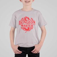 Funny Dungeon Master T Shirt For Kid RPG Gamer D20 Tabletop Red Dragon - Wonder Print Shop
