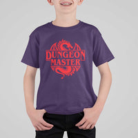 Funny Dungeon Master T Shirt For Kid RPG Gamer D20 Tabletop Red Dragon - Wonder Print Shop
