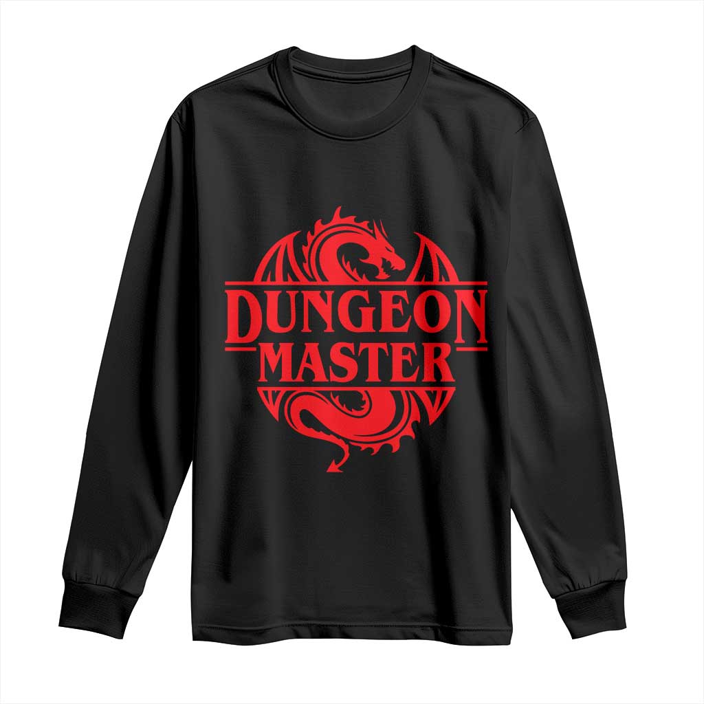 Funny Dungeon Master Long Sleeve Shirt RPG Gamer D20 Tabletop Red Dragon - Wonder Print Shop