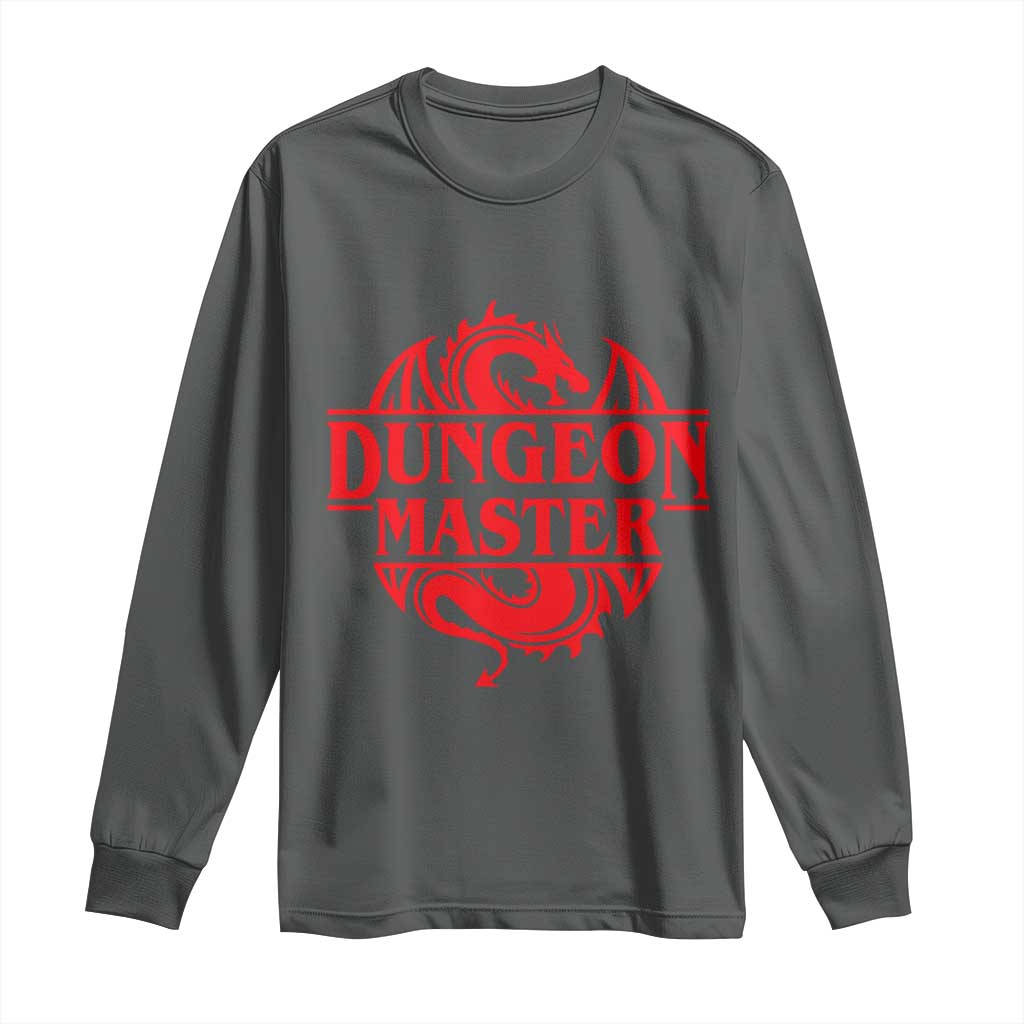 Funny Dungeon Master Long Sleeve Shirt RPG Gamer D20 Tabletop Red Dragon - Wonder Print Shop
