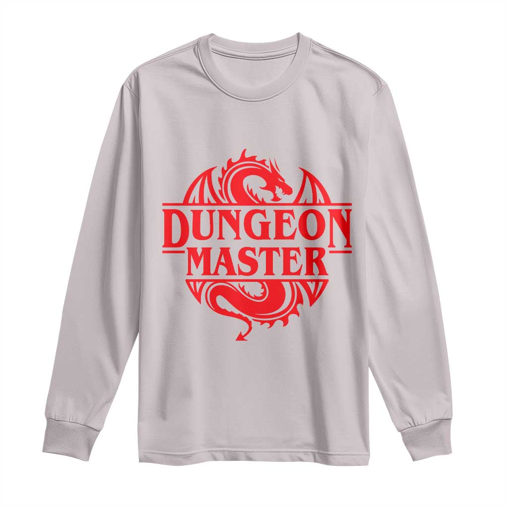 Funny Dungeon Master Long Sleeve Shirt RPG Gamer D20 Tabletop Red Dragon - Wonder Print Shop
