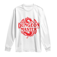 Funny Dungeon Master Long Sleeve Shirt RPG Gamer D20 Tabletop Red Dragon - Wonder Print Shop