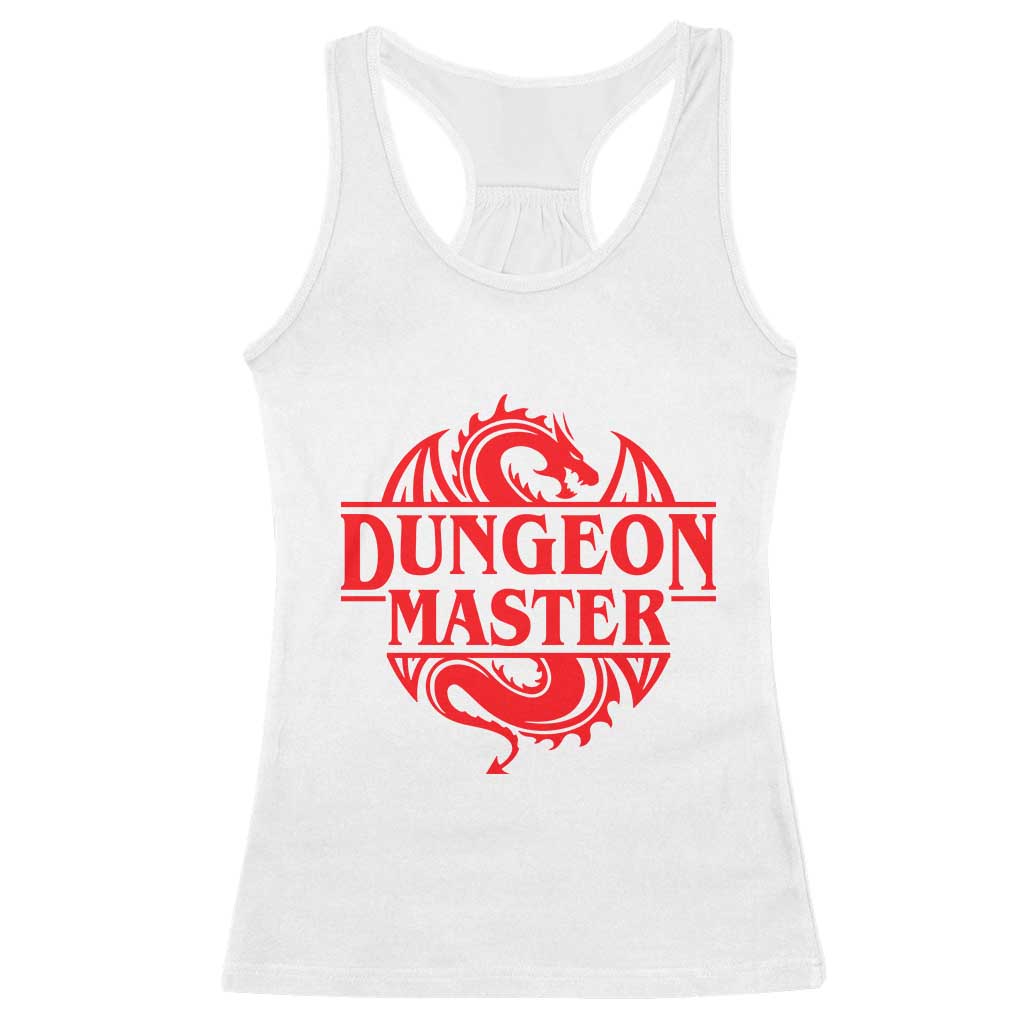 Funny Dungeon Master Racerback Tank Top RPG Gamer D20 Tabletop Red Dragon - Wonder Print Shop