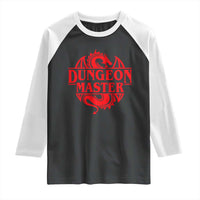 Funny Dungeon Master Raglan Shirt RPG Gamer D20 Tabletop Red Dragon - Wonder Print Shop