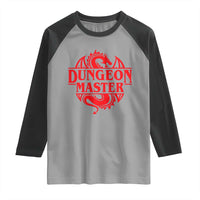Funny Dungeon Master Raglan Shirt RPG Gamer D20 Tabletop Red Dragon - Wonder Print Shop