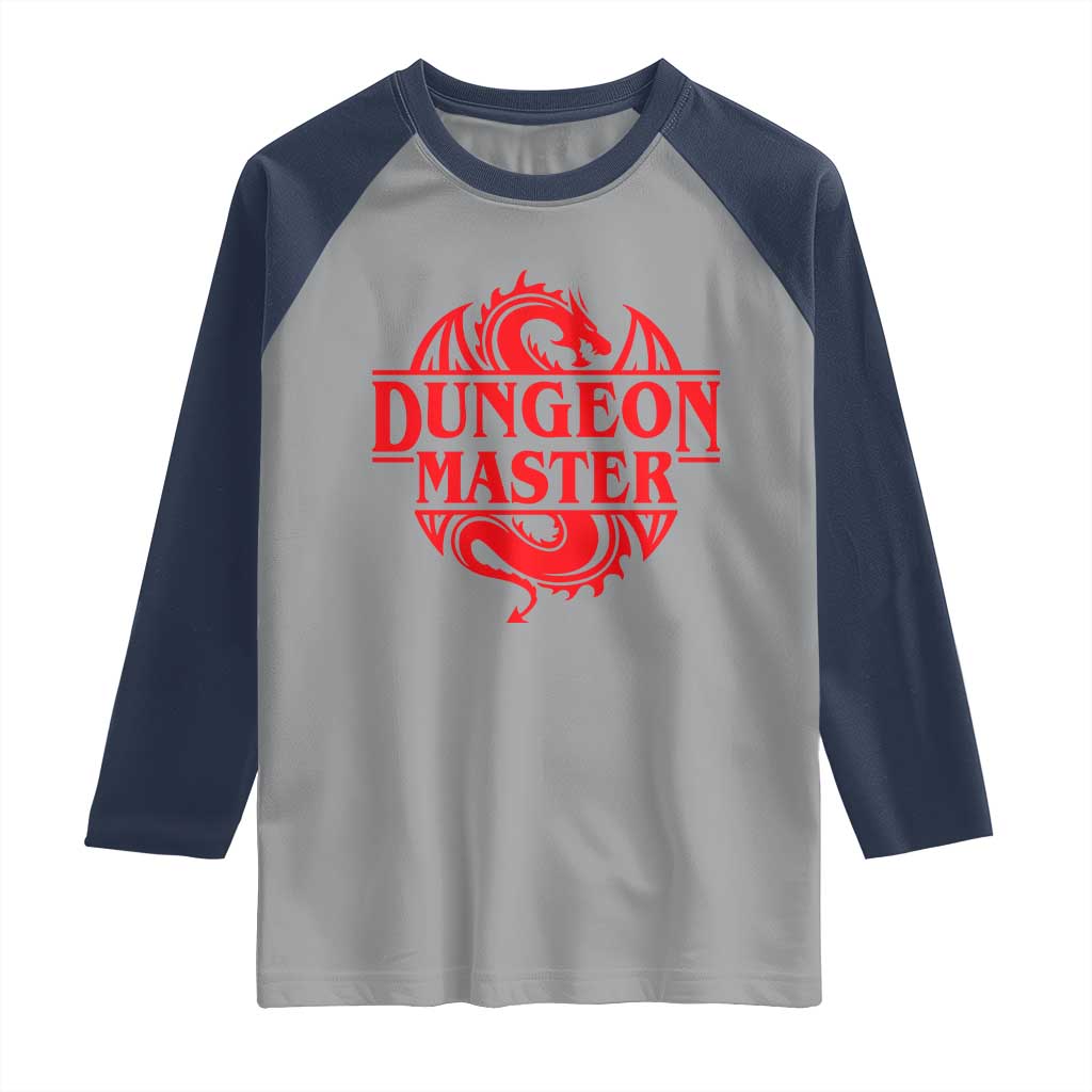 Funny Dungeon Master Raglan Shirt RPG Gamer D20 Tabletop Red Dragon - Wonder Print Shop