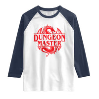 Funny Dungeon Master Raglan Shirt RPG Gamer D20 Tabletop Red Dragon - Wonder Print Shop