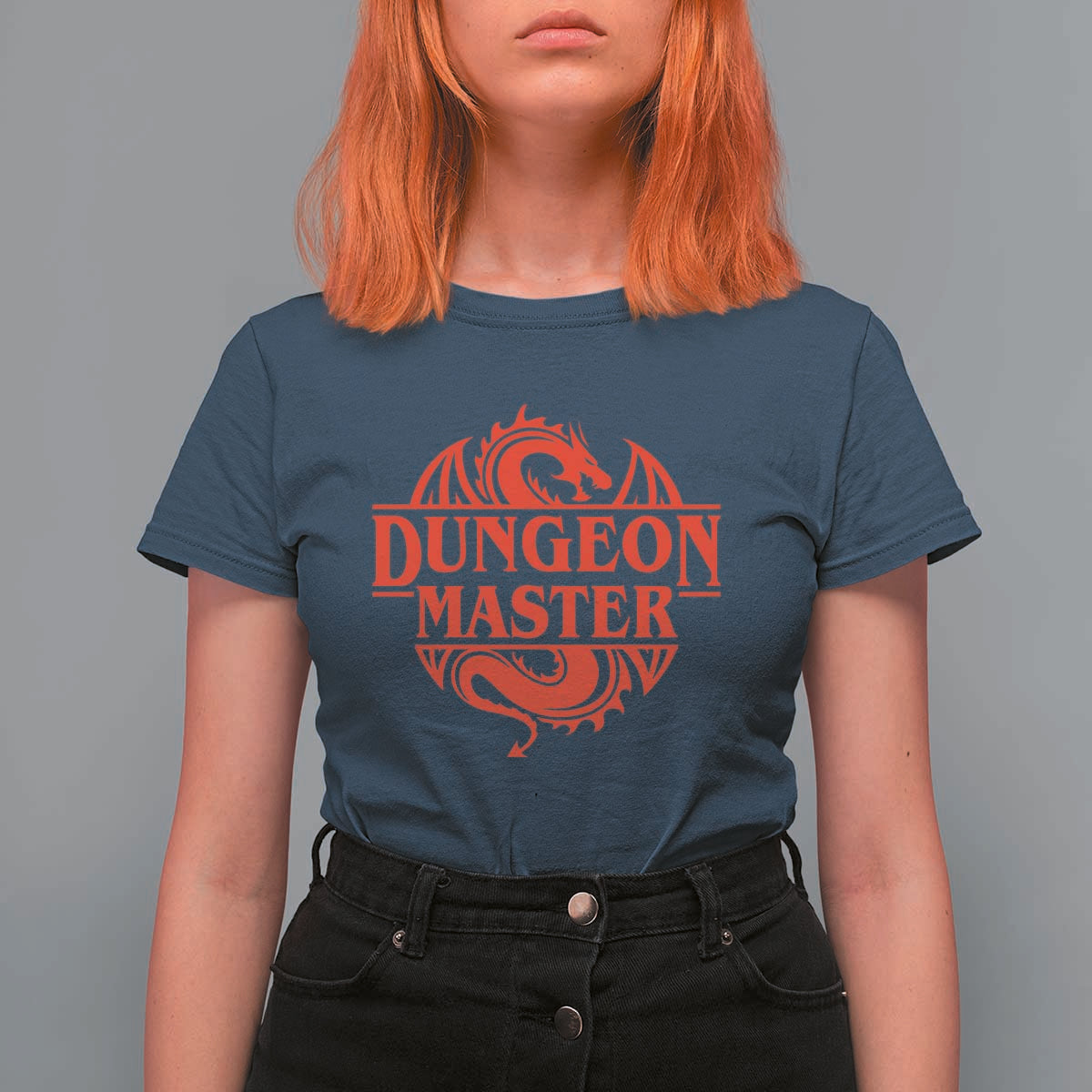 Funny Dungeon Master T Shirt For Women RPG Gamer D20 Tabletop Red Dragon - Wonder Print Shop