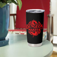 Funny Dungeon Master Tumbler Cup RPG Gamer D20 Tabletop Red Dragon - Wonder Print Shop