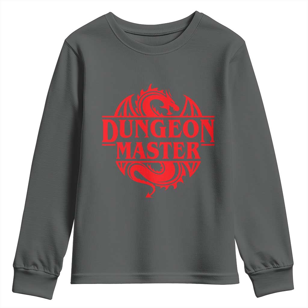 Funny Dungeon Master Youth Sweatshirt RPG Gamer D20 Tabletop Red Dragon - Wonder Print Shop
