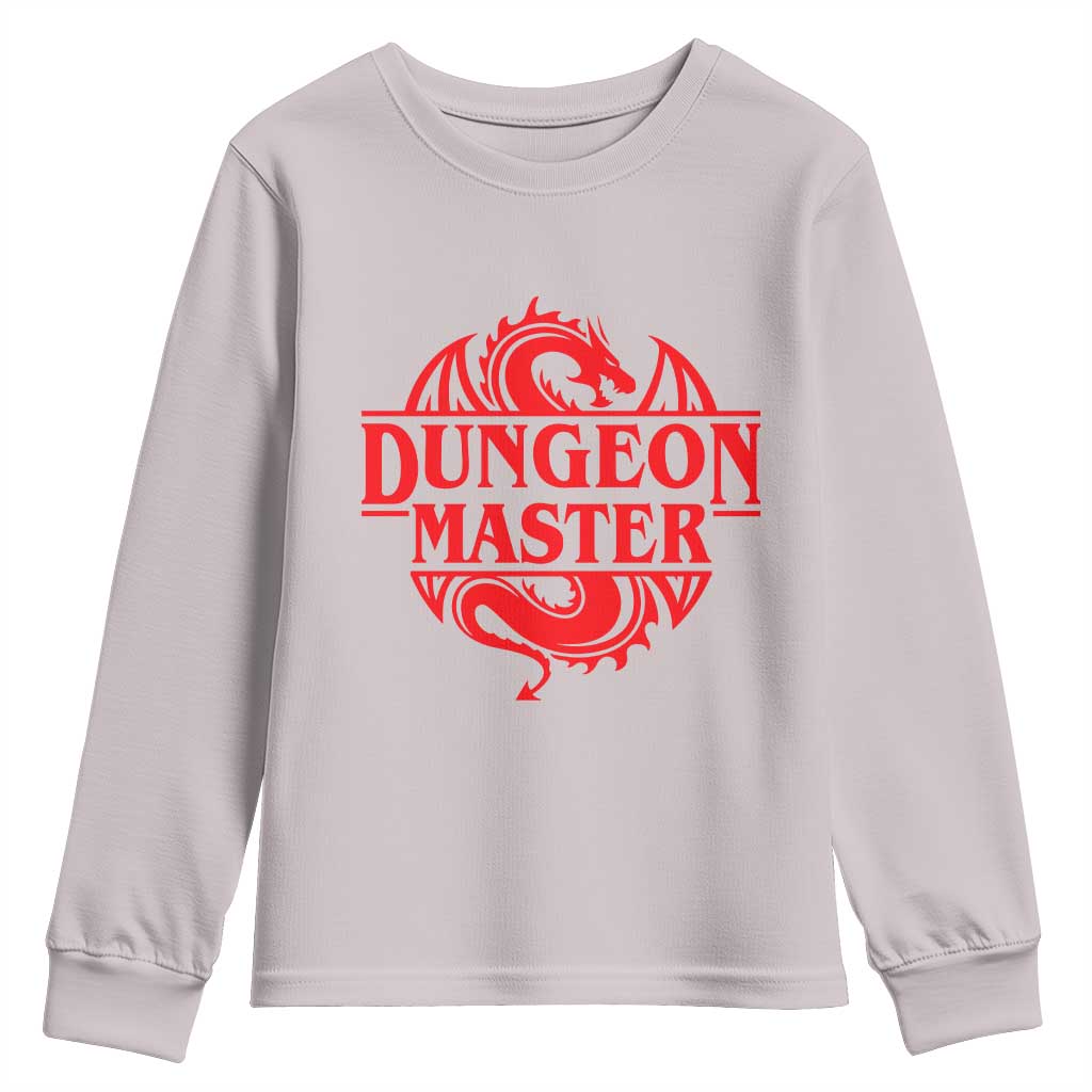 Funny Dungeon Master Youth Sweatshirt RPG Gamer D20 Tabletop Red Dragon - Wonder Print Shop