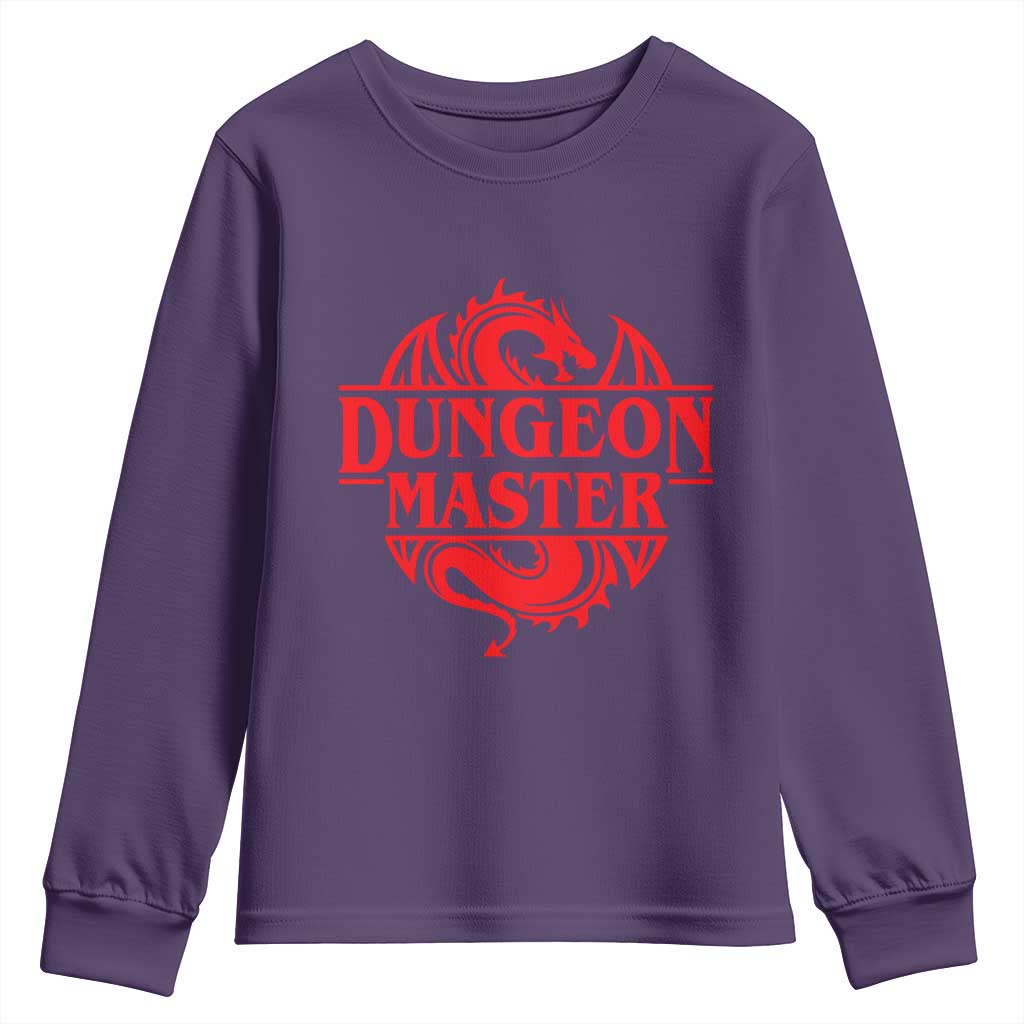 Funny Dungeon Master Youth Sweatshirt RPG Gamer D20 Tabletop Red Dragon - Wonder Print Shop