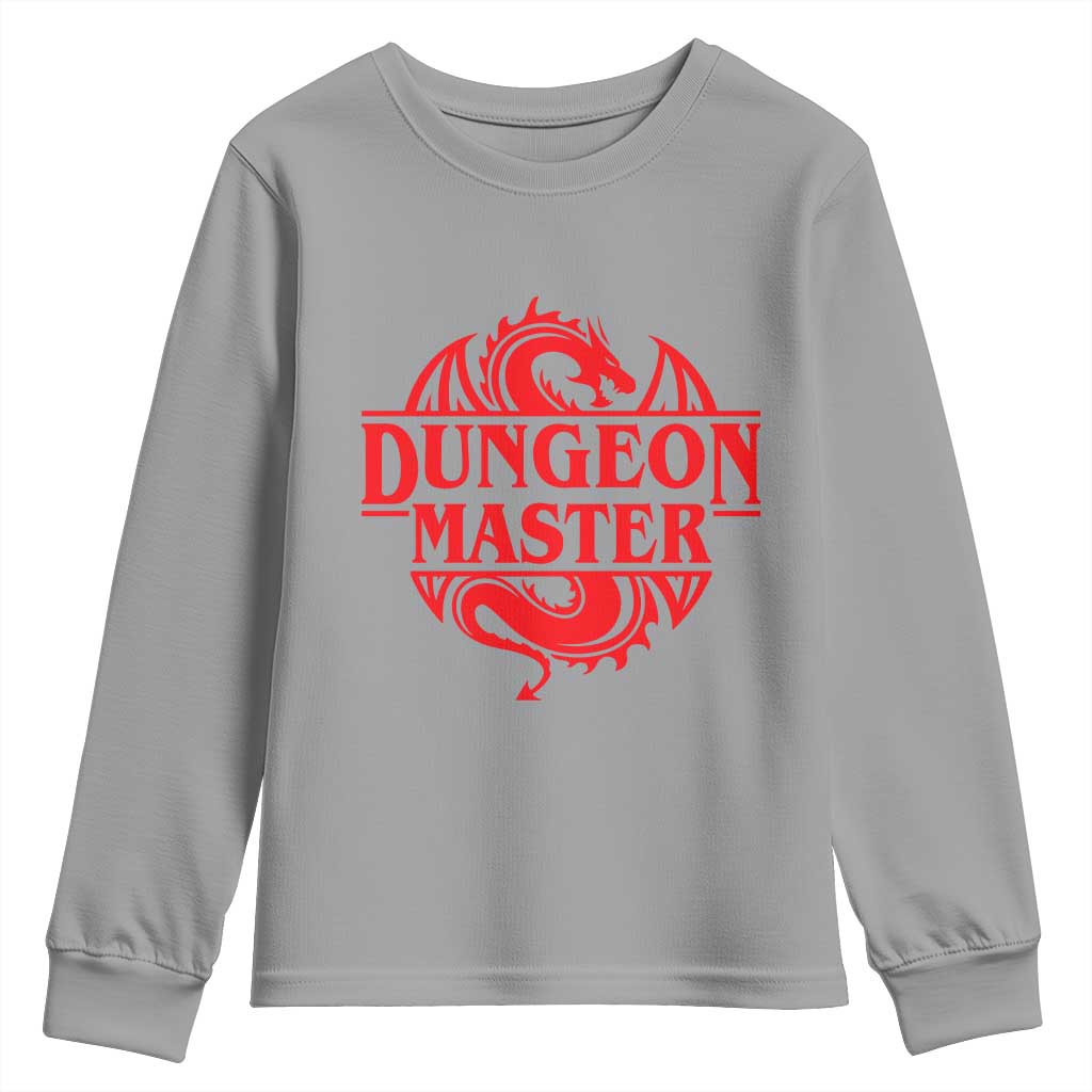 Funny Dungeon Master Youth Sweatshirt RPG Gamer D20 Tabletop Red Dragon - Wonder Print Shop