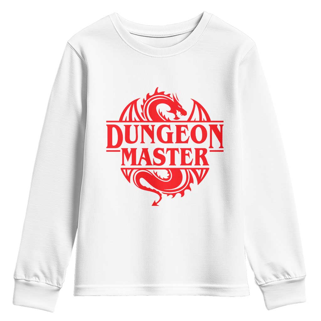 Funny Dungeon Master Youth Sweatshirt RPG Gamer D20 Tabletop Red Dragon - Wonder Print Shop