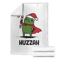 Funny Christmas Huzzah Frog Knight Meme Quote Throw Blanket - Wonder Print Shop