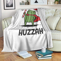 Funny Christmas Huzzah Frog Knight Meme Quote Throw Blanket - Wonder Print Shop