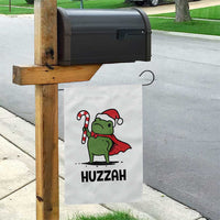 Funny Christmas Huzzah Frog Knight Meme Quote Garden Flag - Wonder Print Shop
