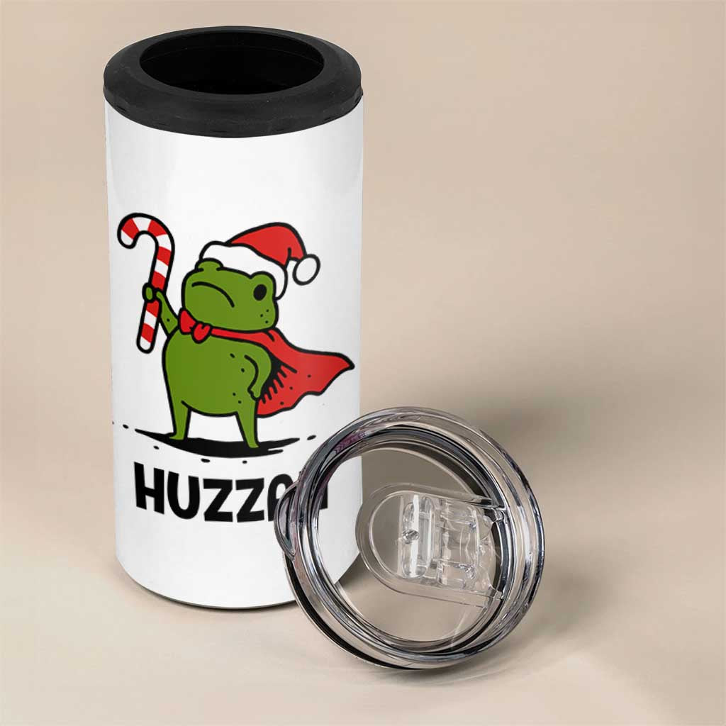 Funny Christmas Huzzah Frog Knight Meme Quote 4 in 1 Can Cooler Tumbler - Wonder Print Shop