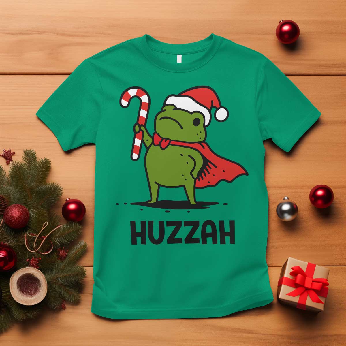 Funny Christmas Huzzah Frog Knight Meme Quote T Shirt - Wonder Print Shop