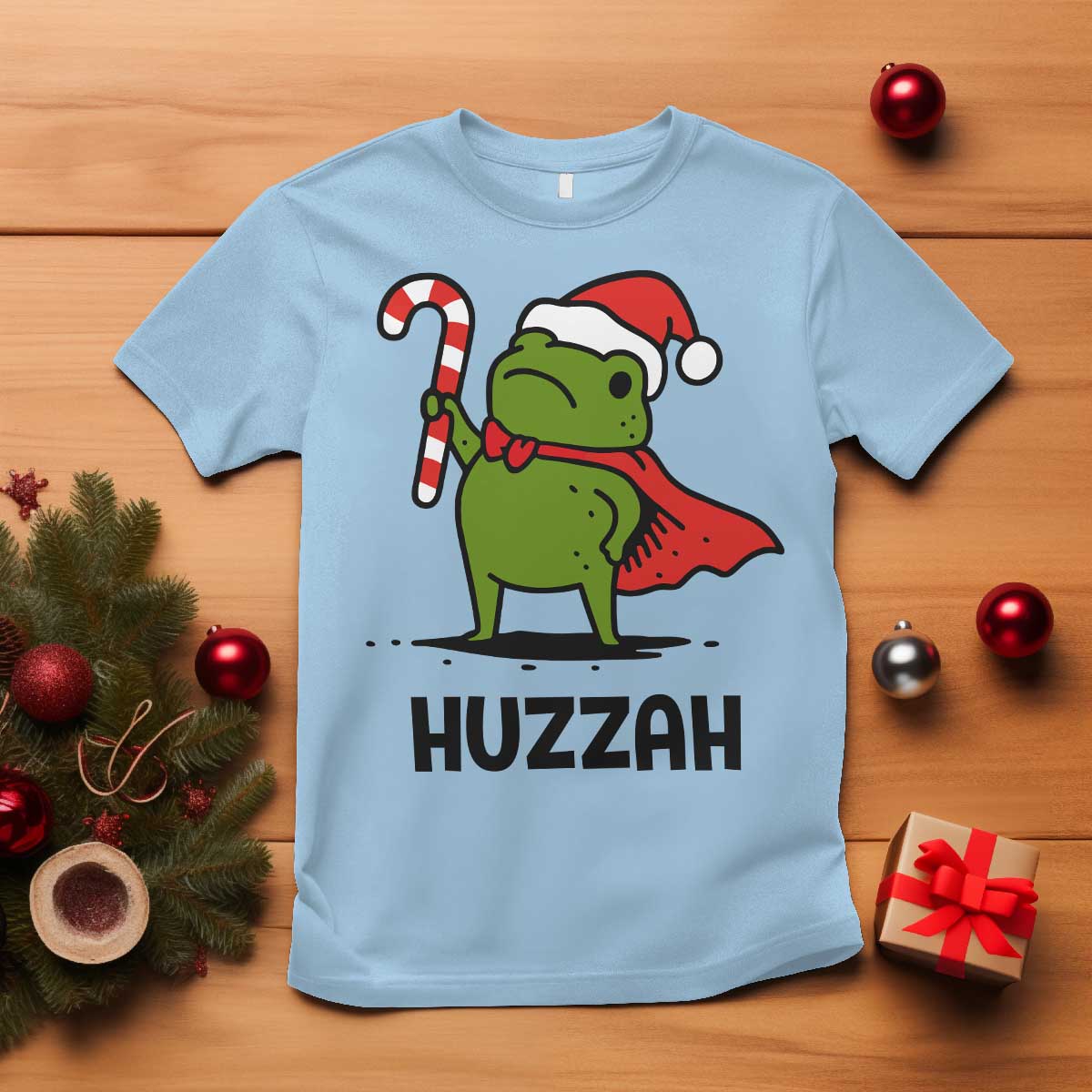 Funny Christmas Huzzah Frog Knight Meme Quote T Shirt - Wonder Print Shop