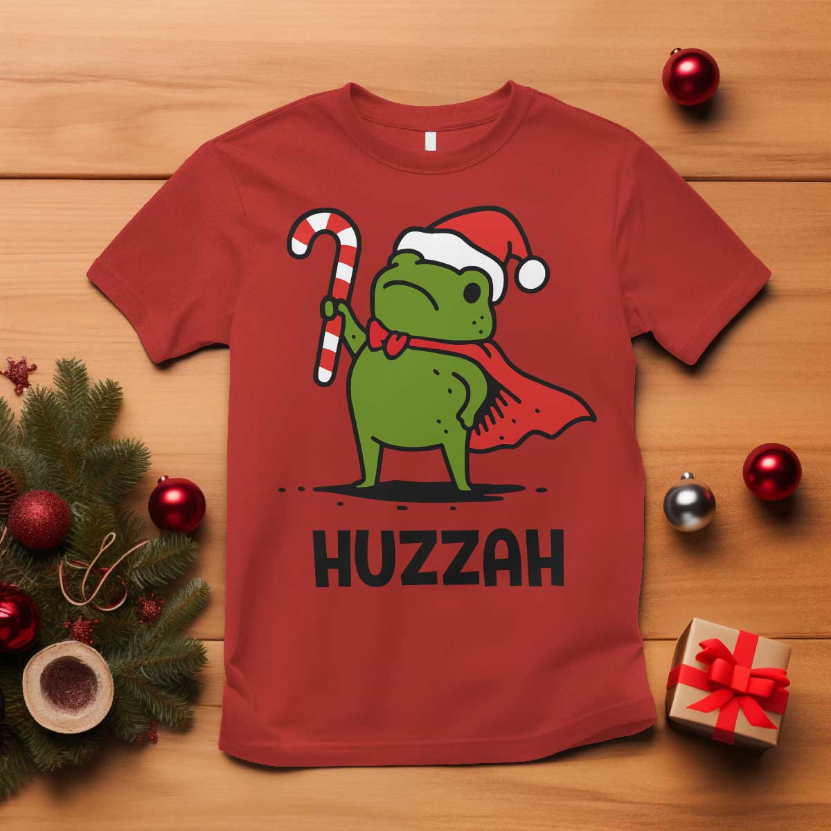 Funny Christmas Huzzah Frog Knight Meme Quote T Shirt - Wonder Print Shop