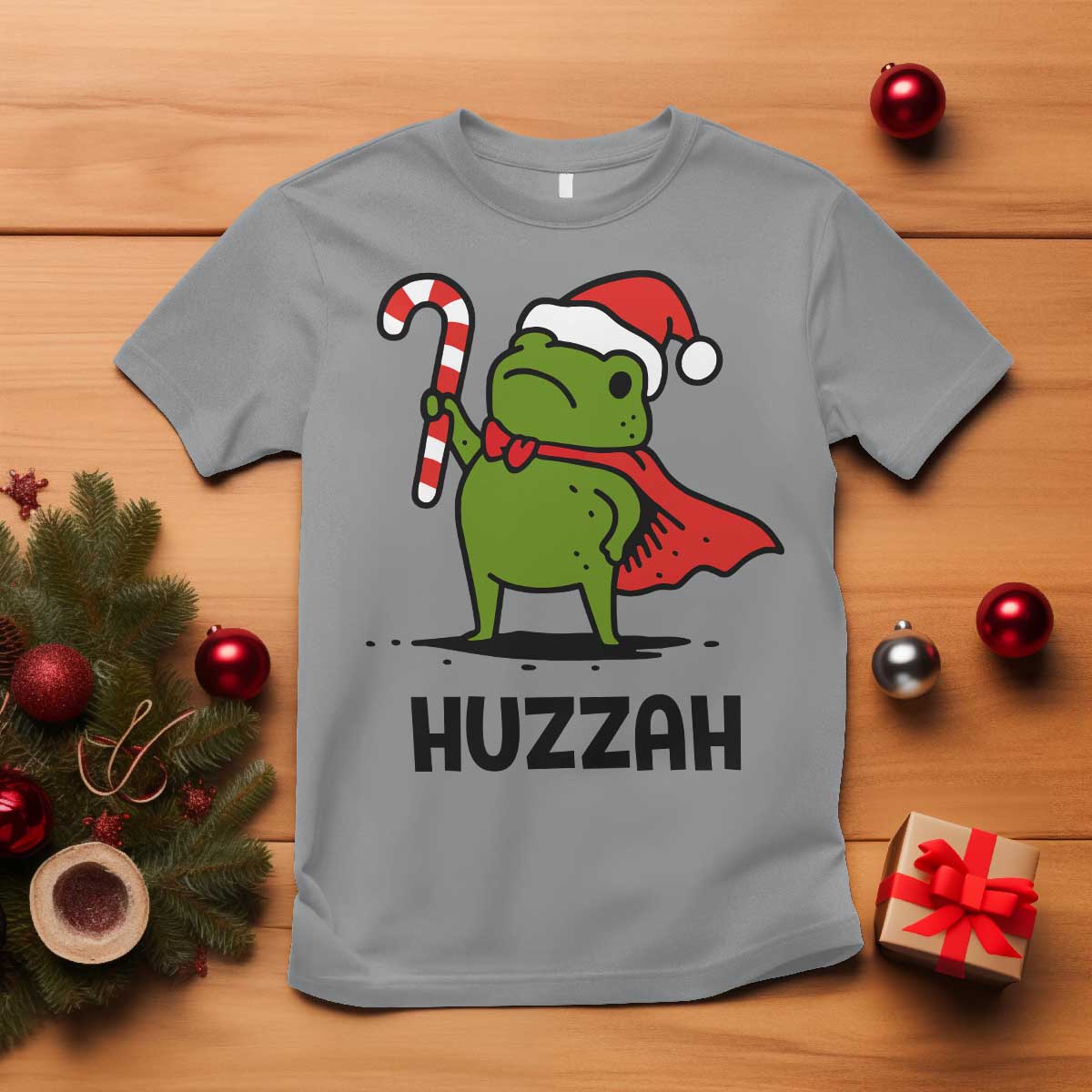 Funny Christmas Huzzah Frog Knight Meme Quote T Shirt - Wonder Print Shop