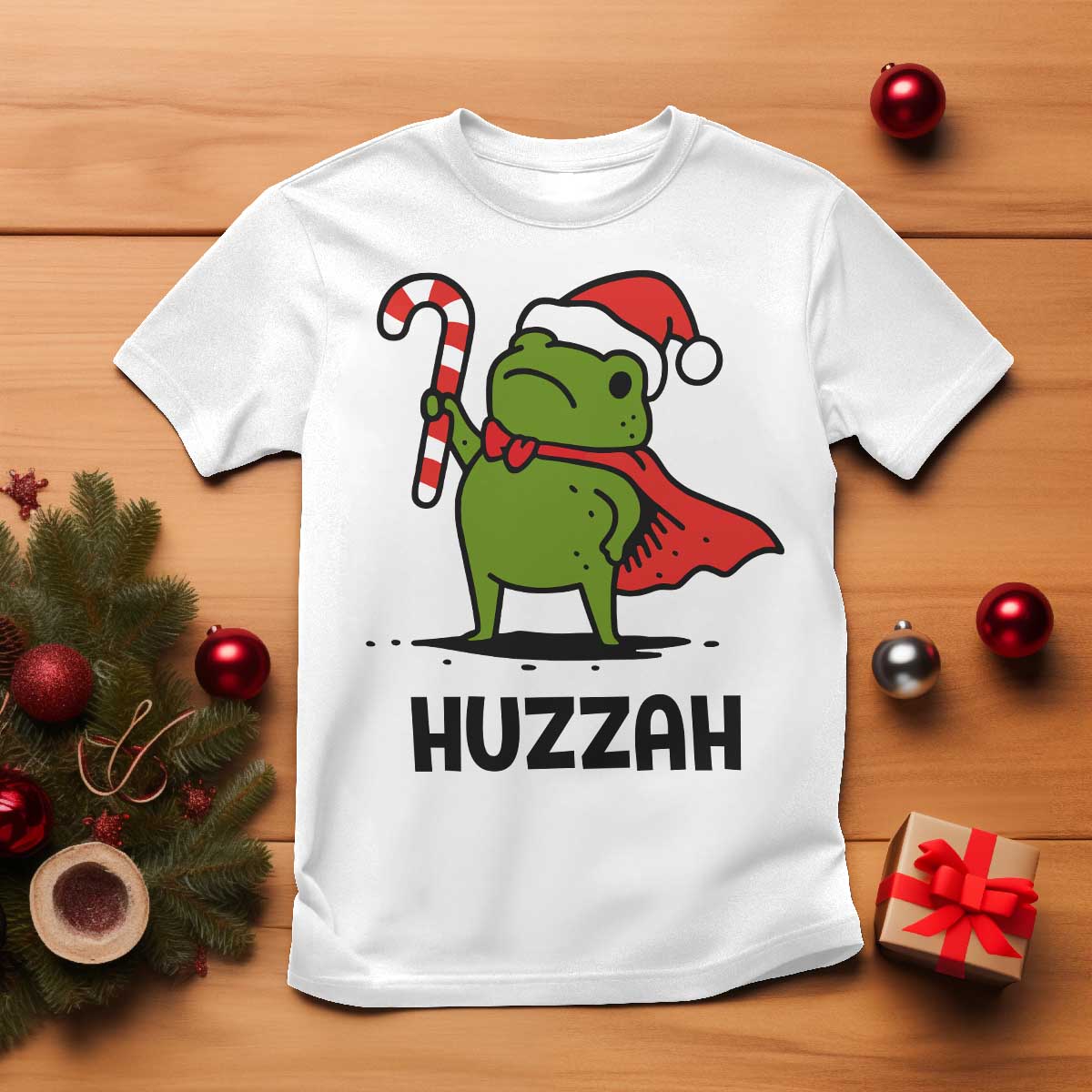 Funny Christmas Huzzah Frog Knight Meme Quote T Shirt - Wonder Print Shop