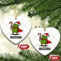 Funny Christmas Huzzah Frog Knight Meme Quote Ceramic Ornament - Wonder Print Shop