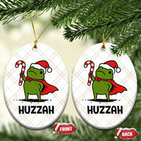 Funny Christmas Huzzah Frog Knight Meme Quote Ceramic Ornament - Wonder Print Shop