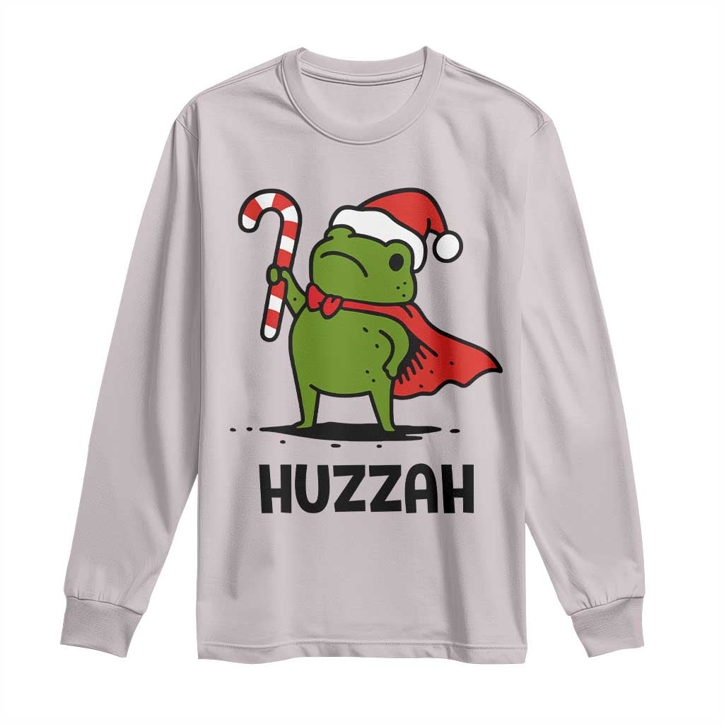 Funny Christmas Huzzah Frog Knight Meme Quote Long Sleeve Shirt - Wonder Print Shop