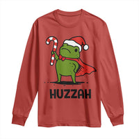 Funny Christmas Huzzah Frog Knight Meme Quote Long Sleeve Shirt - Wonder Print Shop