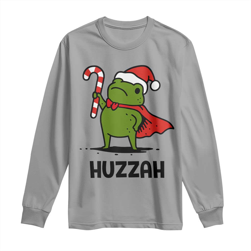 Funny Christmas Huzzah Frog Knight Meme Quote Long Sleeve Shirt - Wonder Print Shop