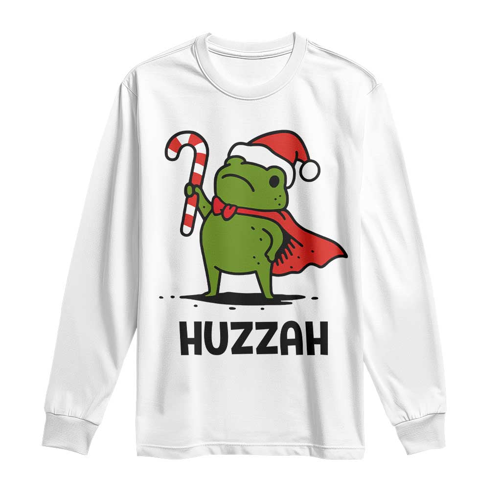 Funny Christmas Huzzah Frog Knight Meme Quote Long Sleeve Shirt - Wonder Print Shop
