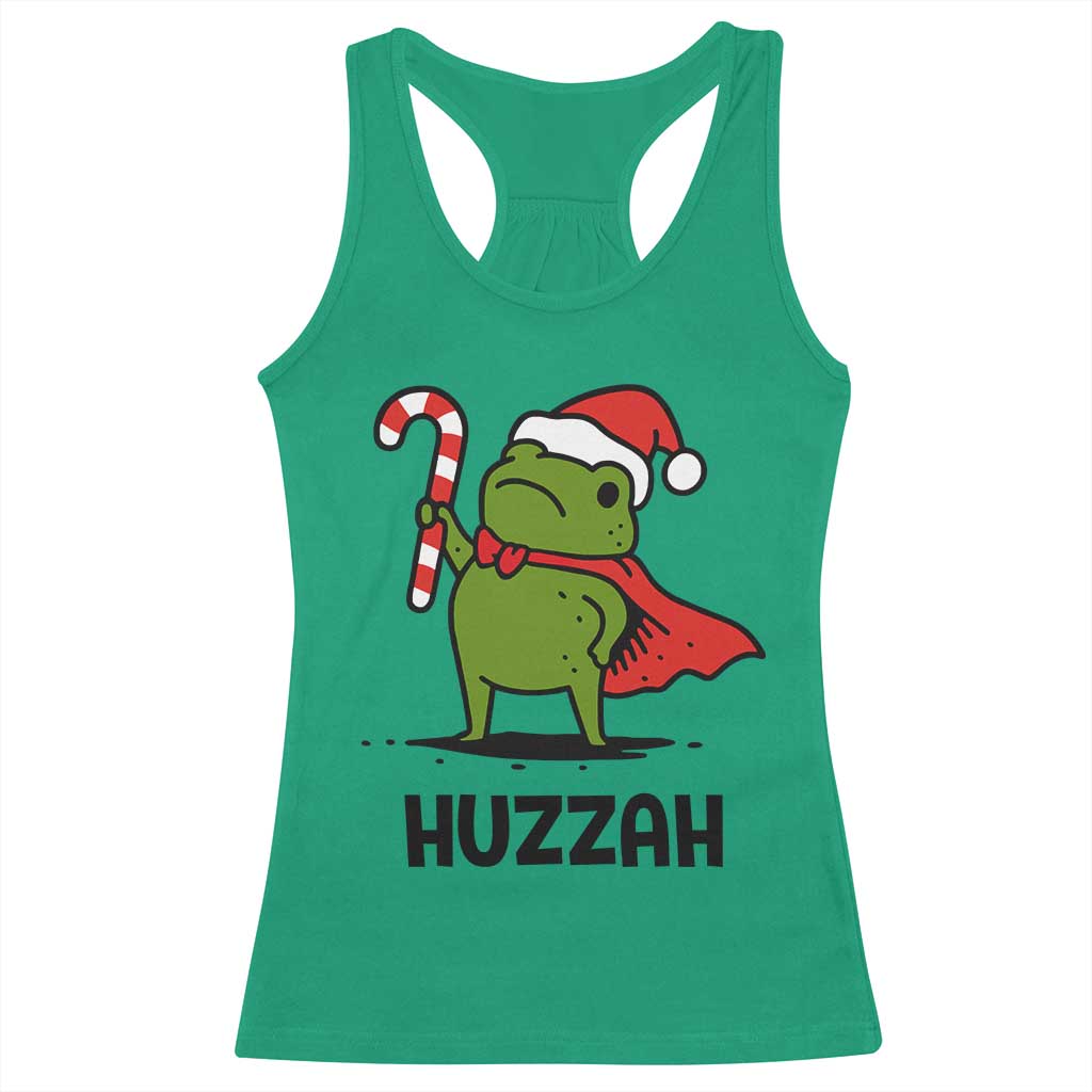 Funny Christmas Huzzah Frog Knight Meme Quote Racerback Tank Top - Wonder Print Shop