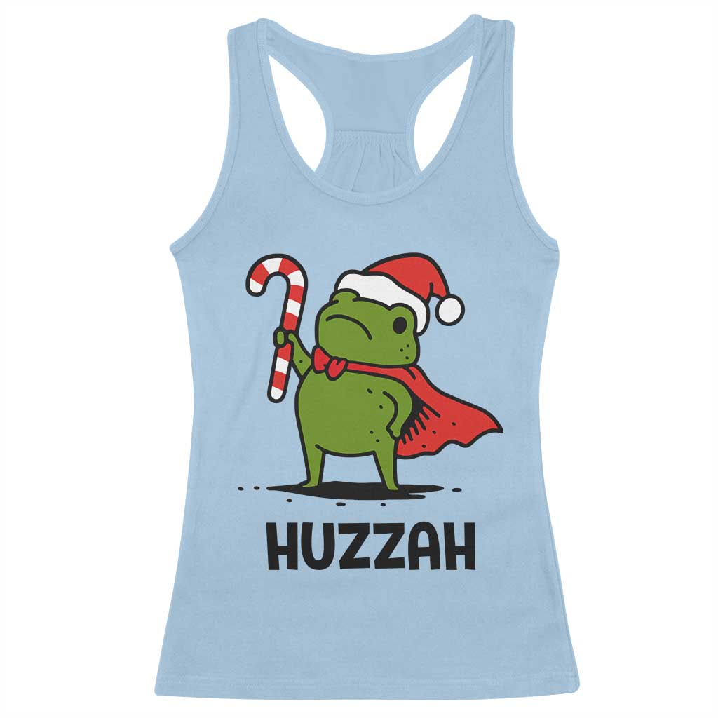 Funny Christmas Huzzah Frog Knight Meme Quote Racerback Tank Top - Wonder Print Shop