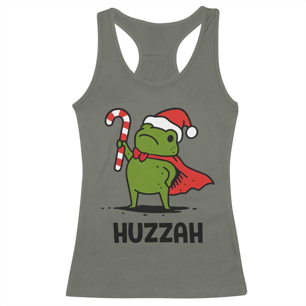 Funny Christmas Huzzah Frog Knight Meme Quote Racerback Tank Top - Wonder Print Shop